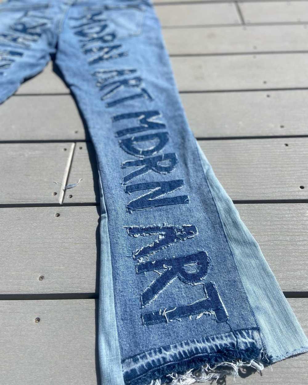 Custom × Streetwear × Vintage MDRN ART Flare Jeans - image 3