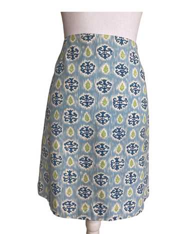 Melly M Light Green and Blue Pattern Skirt, 10