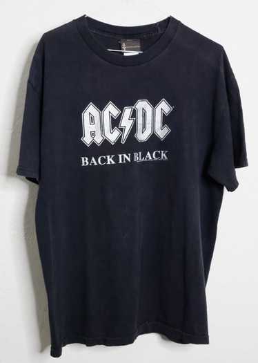 Ac/Dc Vintage 1980 AC/DC Back in Black Tee Black L