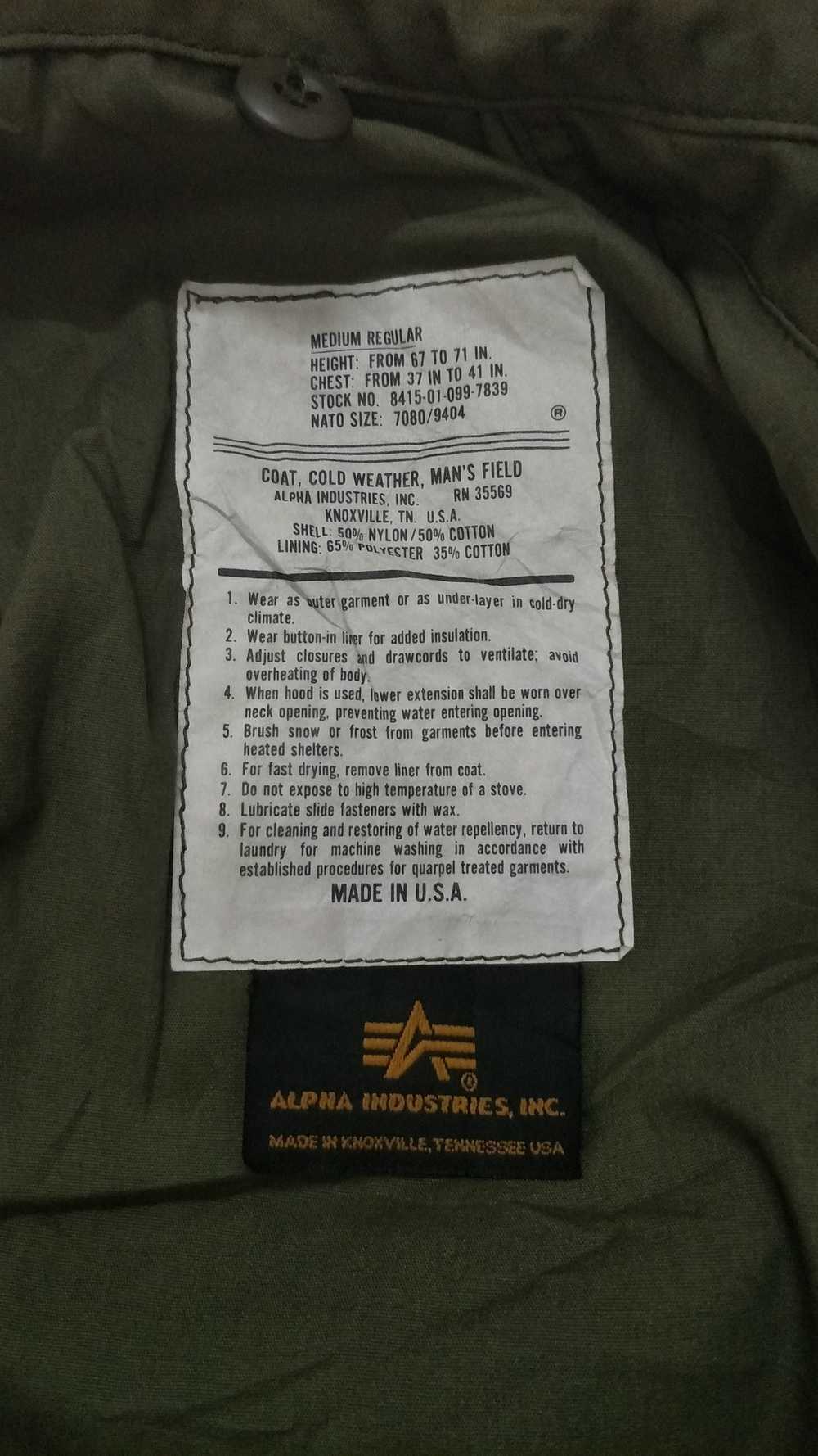 Alpha Industries × Made In Usa × Military ALPHA I… - image 4