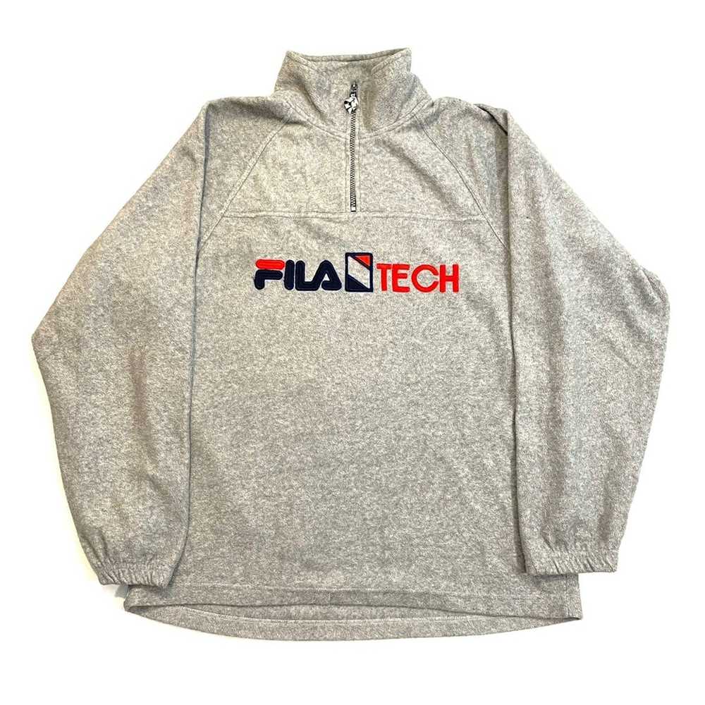 Fila × Vintage Fila Tech fleece sweatshirt half z… - image 1