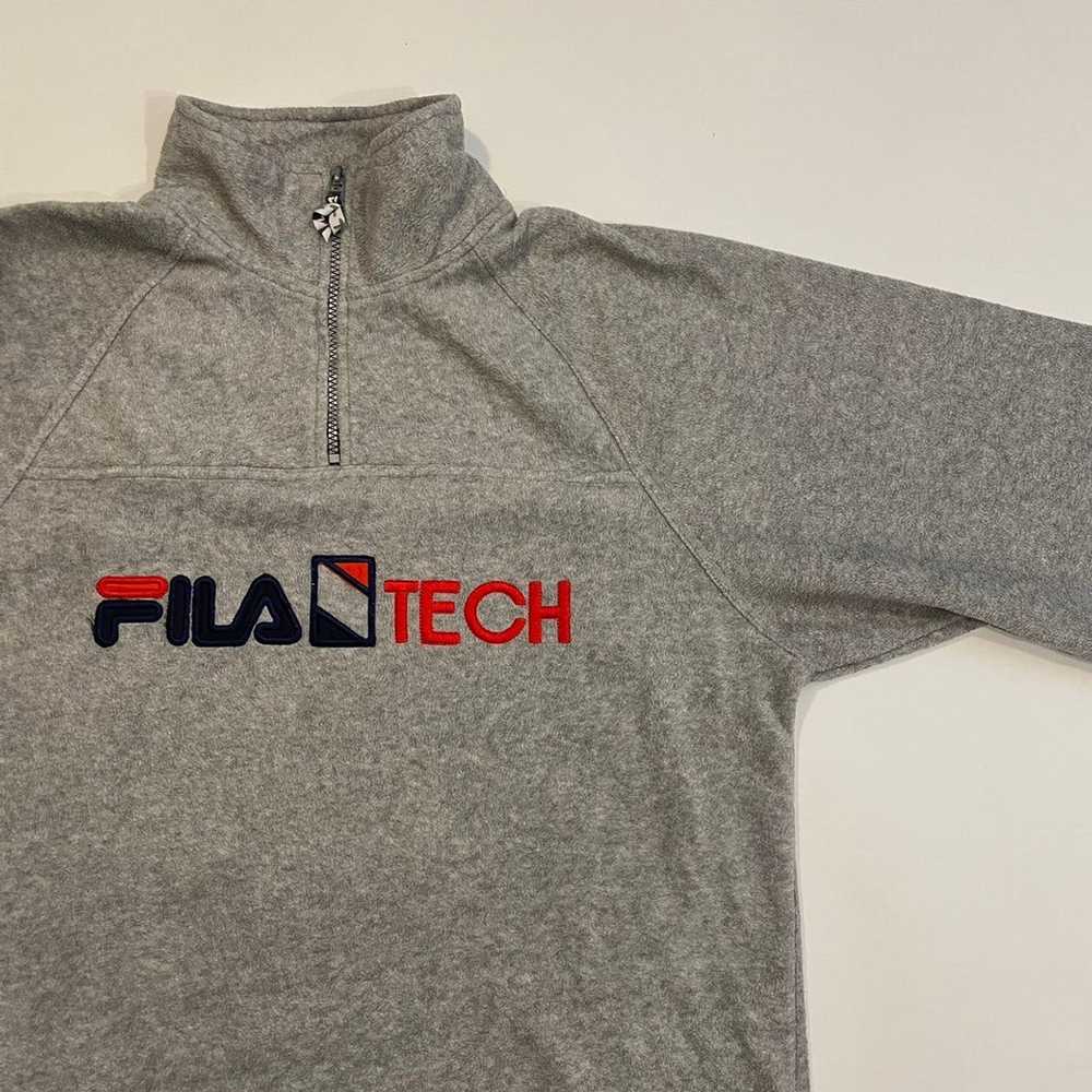 Fila × Vintage Fila Tech fleece sweatshirt half z… - image 2