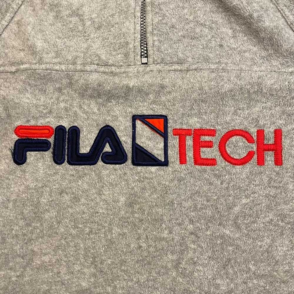 Fila × Vintage Fila Tech fleece sweatshirt half z… - image 4