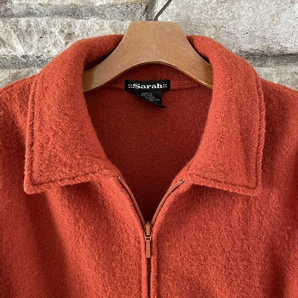 Vintage Vintage 90s Burnt Orange Wool Sarah Jacket - image 3