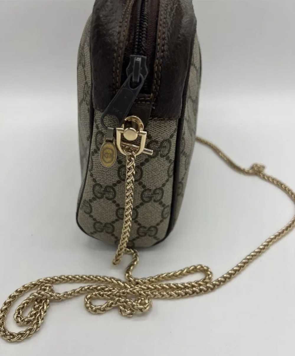 Gucci Authentic GUCCI Web Sherry Line Bag Pvc Bro… - image 6