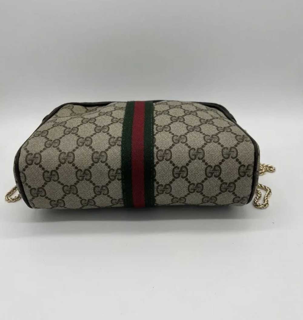 Gucci Authentic GUCCI Web Sherry Line Bag Pvc Bro… - image 7