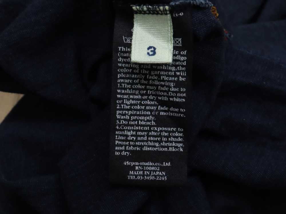 45rpm × Indigo 45rpm Indigo Button Up Shirt - image 9