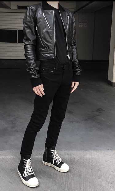 Rick Owens Horse Leather Cropped Chevron off the r