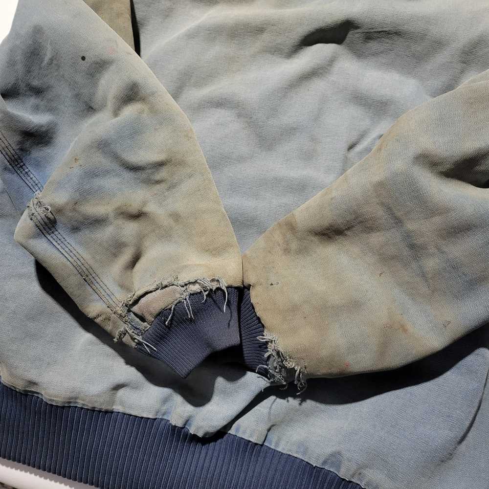 Carhartt Distressed Carhartt Jacket Hoodie Blue F… - image 7