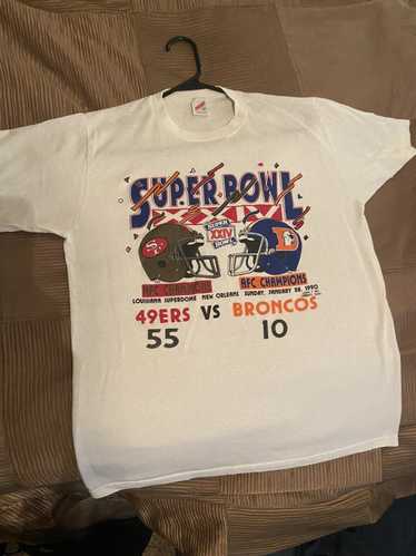 Vintage Vintage 1990 49ers vs Broncos Superbowl sh