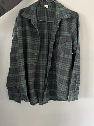 Vintage Kimball Clothiers LS Purplish Green Plaid Buttonfront