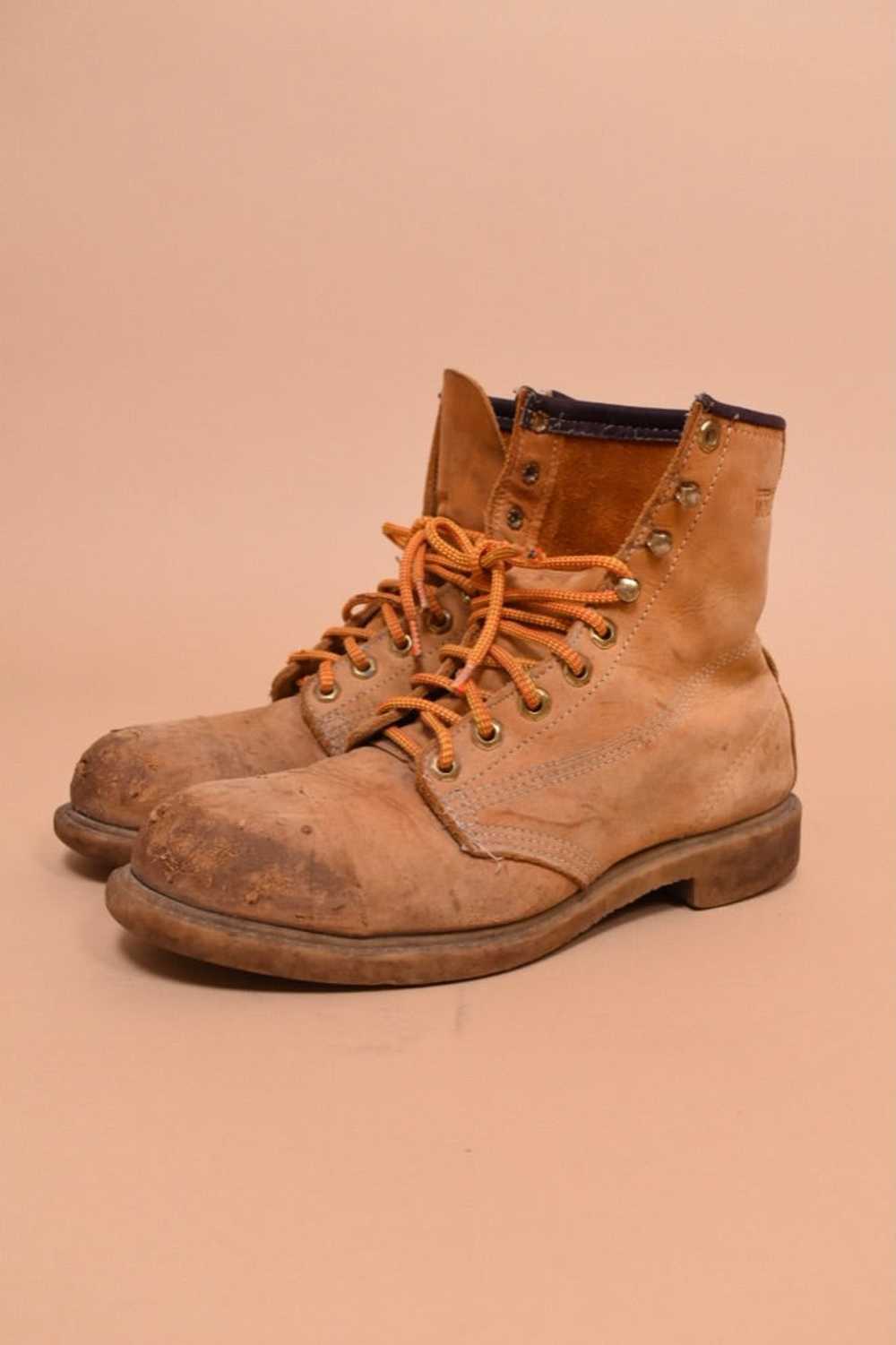Tan Leather Construction Boots by Walker, 11 - image 1