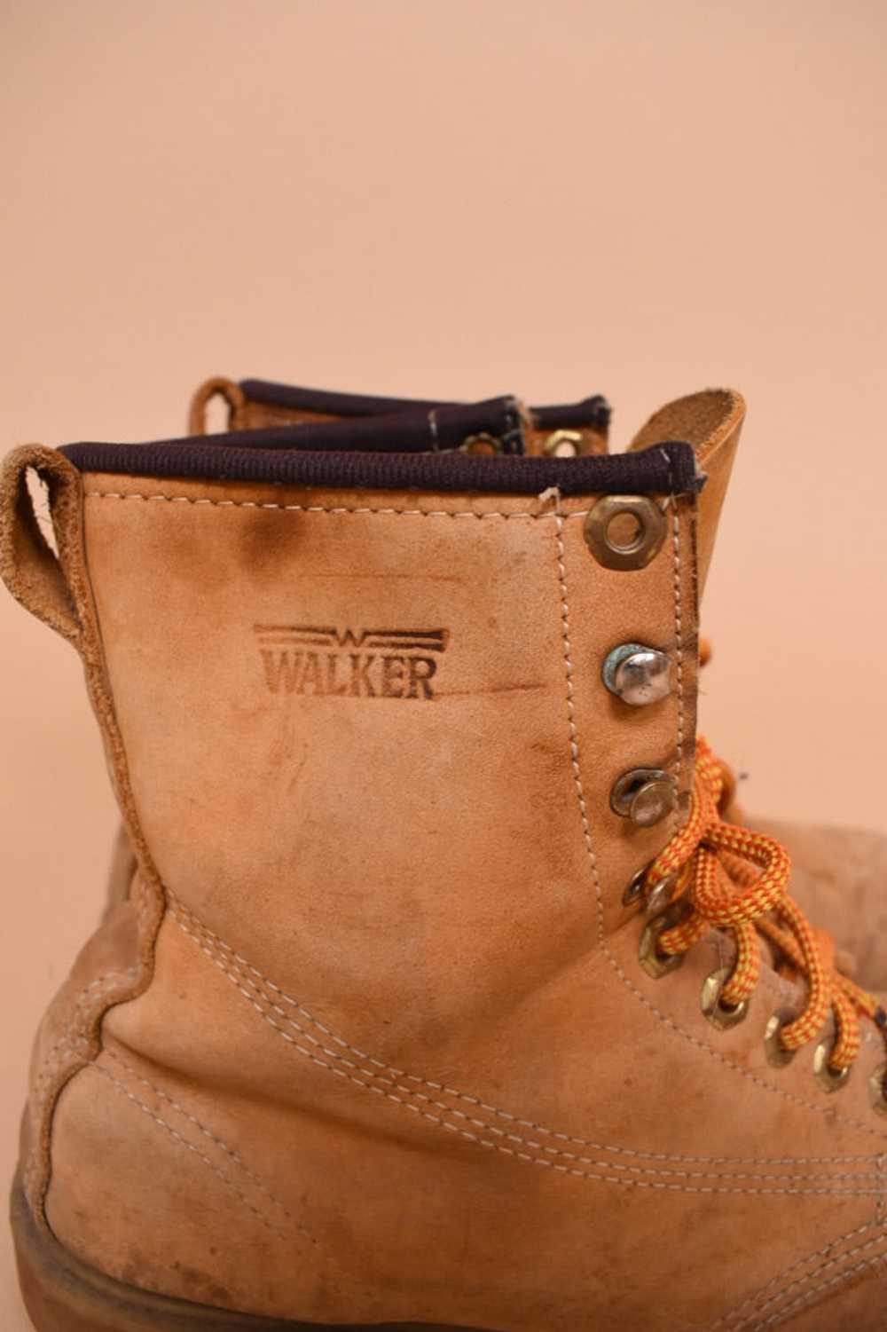Tan Leather Construction Boots by Walker, 11 - image 3