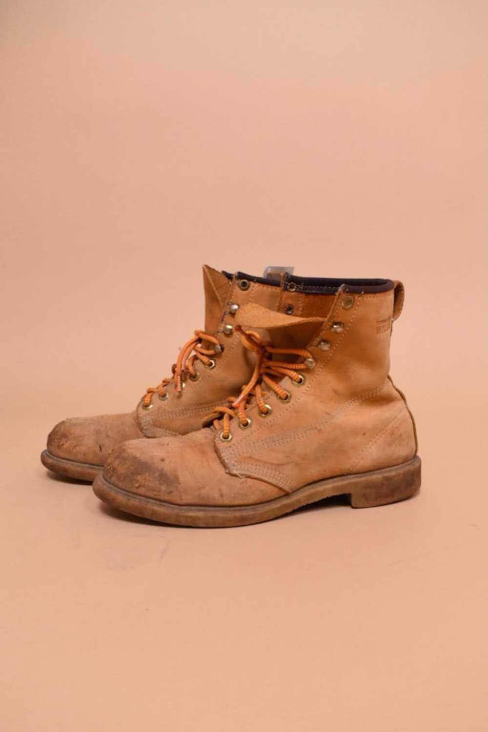 Tan Leather Construction Boots by Walker, 11 - image 4