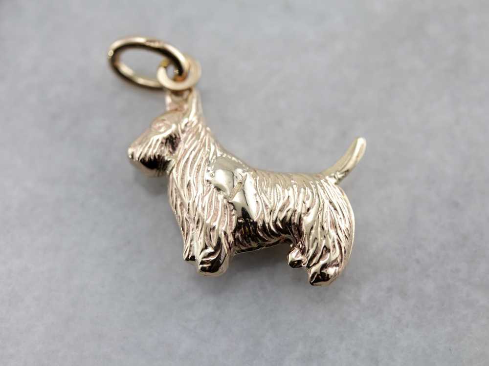 Sweet Scottish Terrier Charm or Pendant in Yellow… - image 2