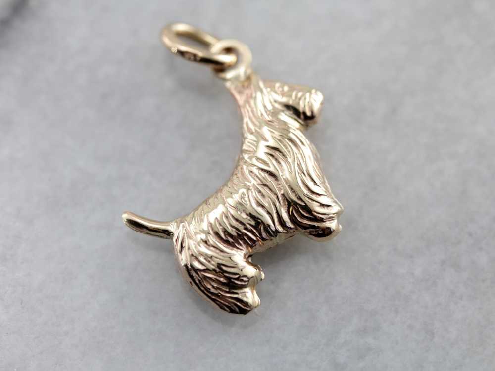 Sweet Scottish Terrier Charm or Pendant in Yellow… - image 3
