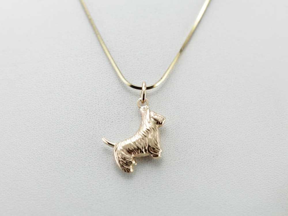 Sweet Scottish Terrier Charm or Pendant in Yellow… - image 4