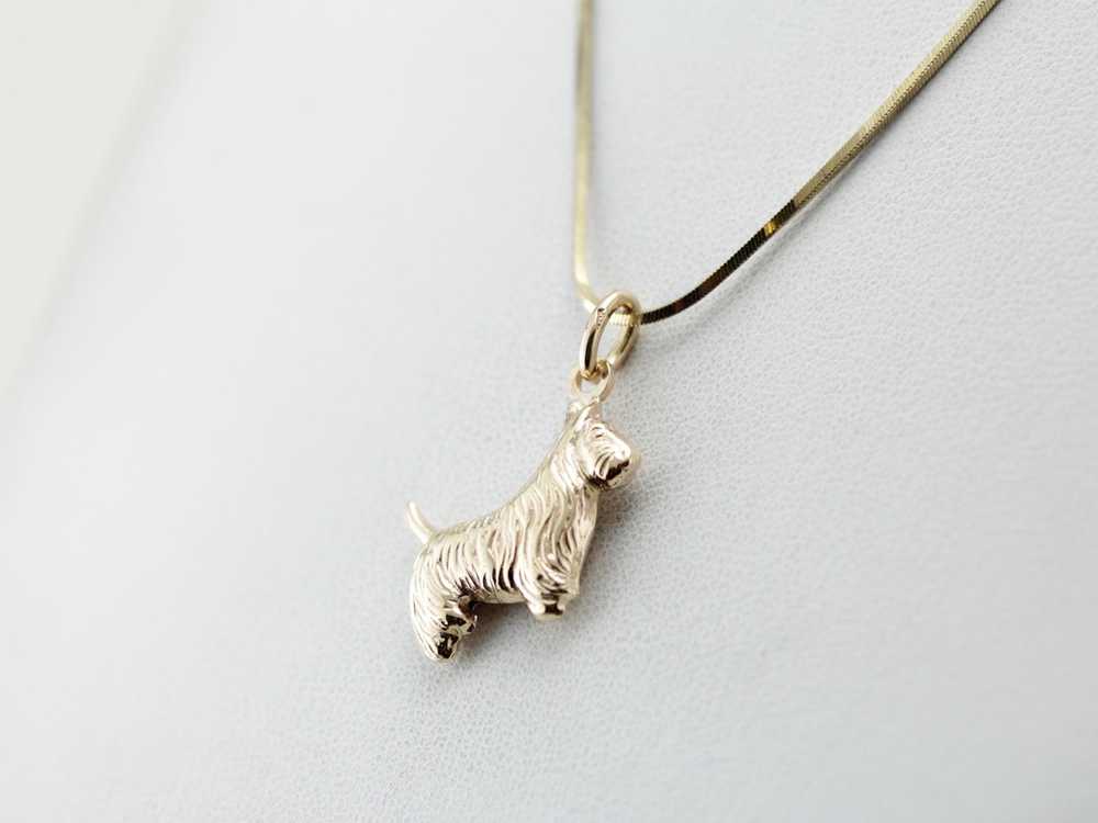 Sweet Scottish Terrier Charm or Pendant in Yellow… - image 5