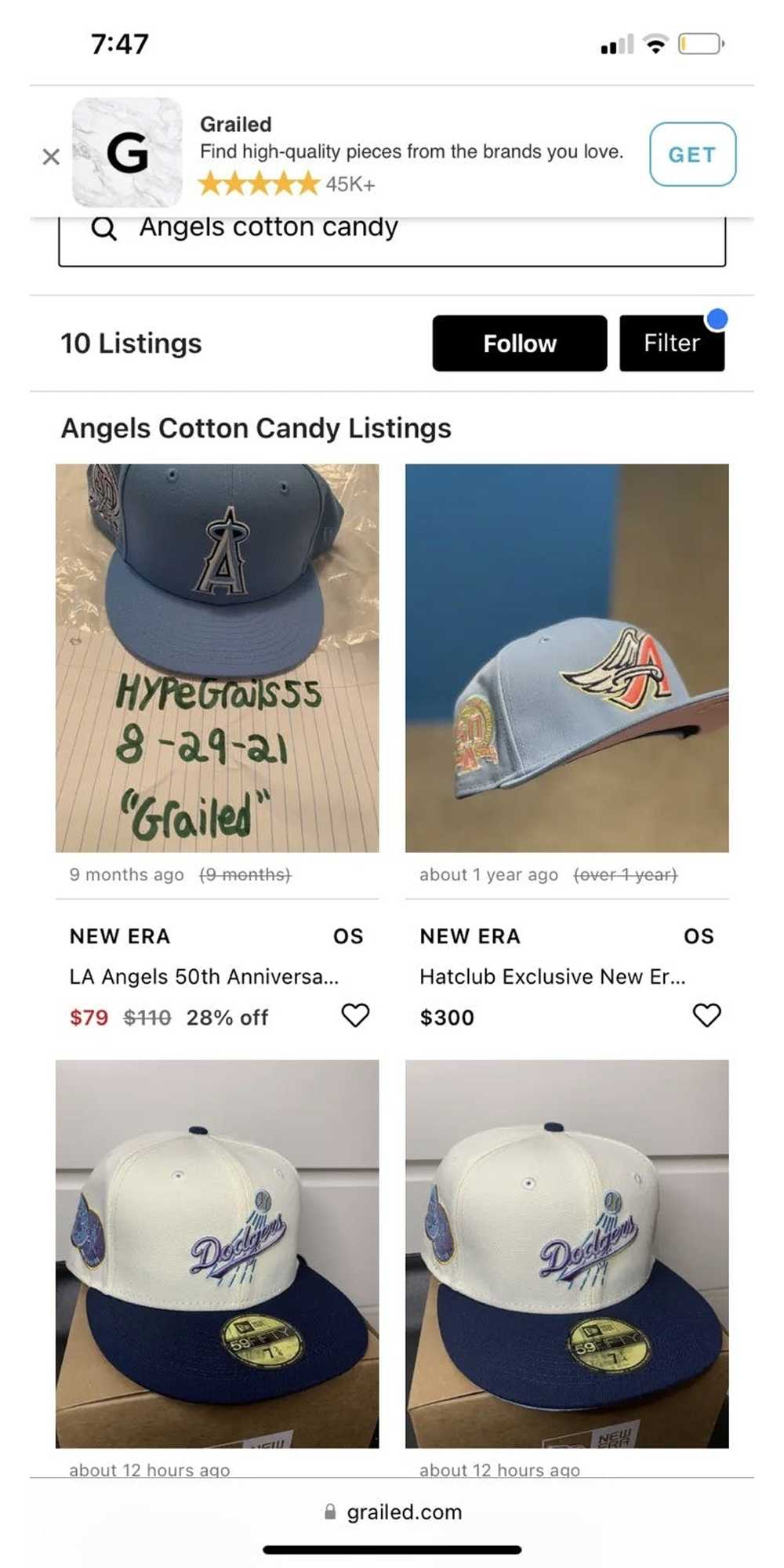 Hat Club Cotton Candy Angels Hat (very rare) - image 4