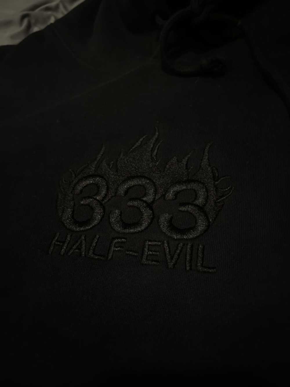 Half Evil Blackout Flame Logo Hoodie - image 2