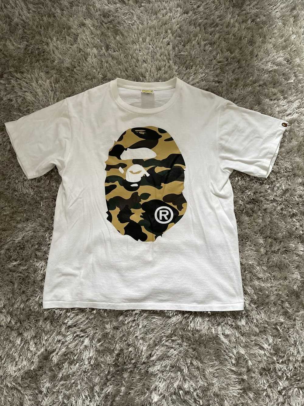 Bape BAPE Camo Big Ape Head Tee 'White/Camo" - si… - image 1