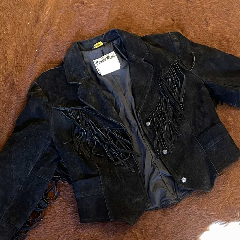 Designer 80s Pioneer Wear Western Fringe Jacket i… - image 1