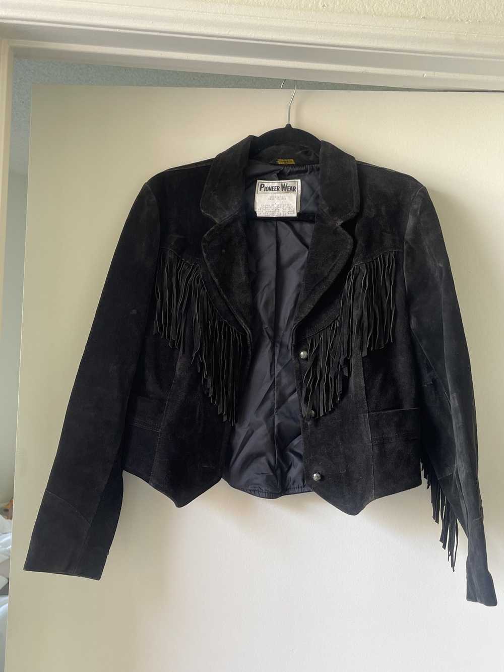 Designer 80s Pioneer Wear Western Fringe Jacket i… - image 2