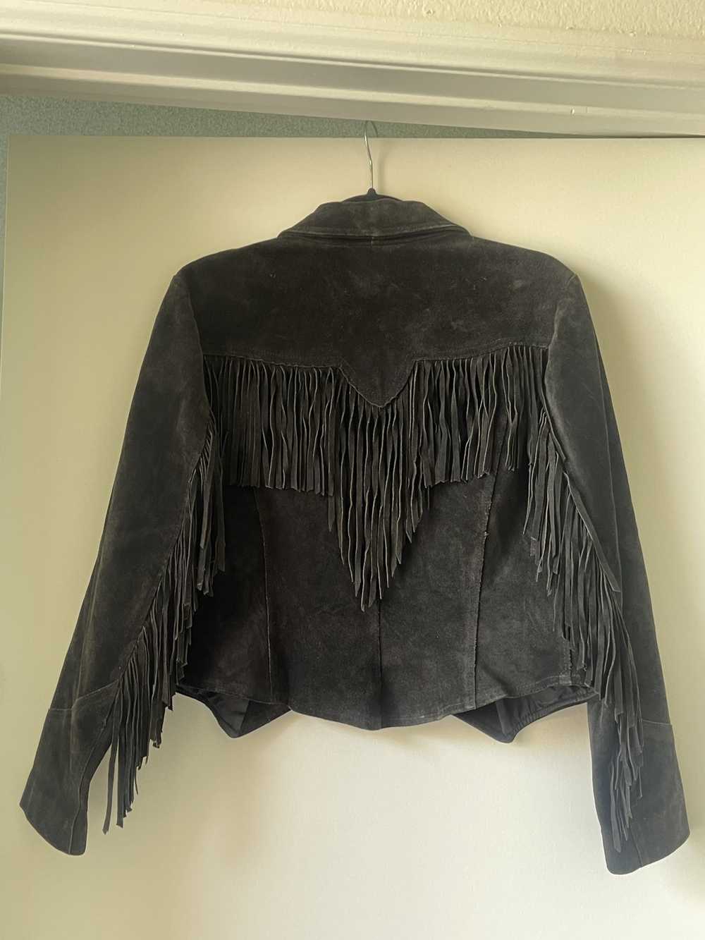 Designer 80s Pioneer Wear Western Fringe Jacket i… - image 4