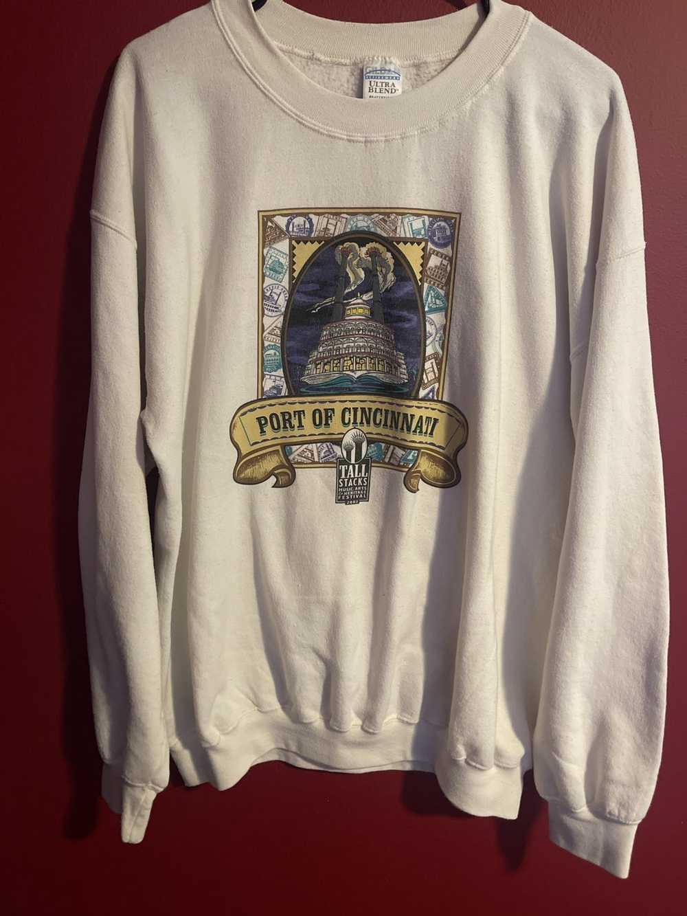 Gildan × Vintage 90s Cincinnati crew neck - image 1