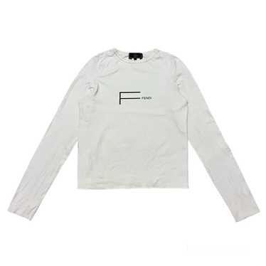 FENDI: Basic T-shirt with logo - Milk  Fendi t-shirt JUI013 7AJ online at