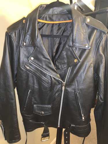 Leather Jacket × Vintage BLACK LEATHER JACKET ⛓