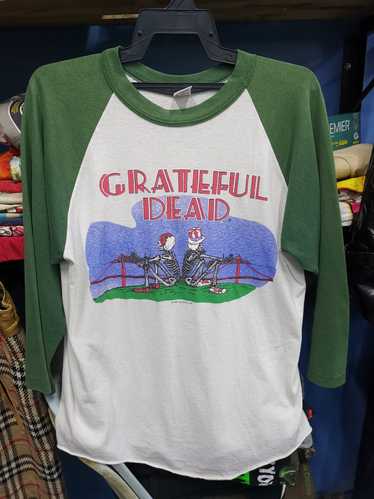 Vintage Grateful Dead 1981 Skeleton Golden Gate Bridge Concert T Shirt –  Black Shag Vintage