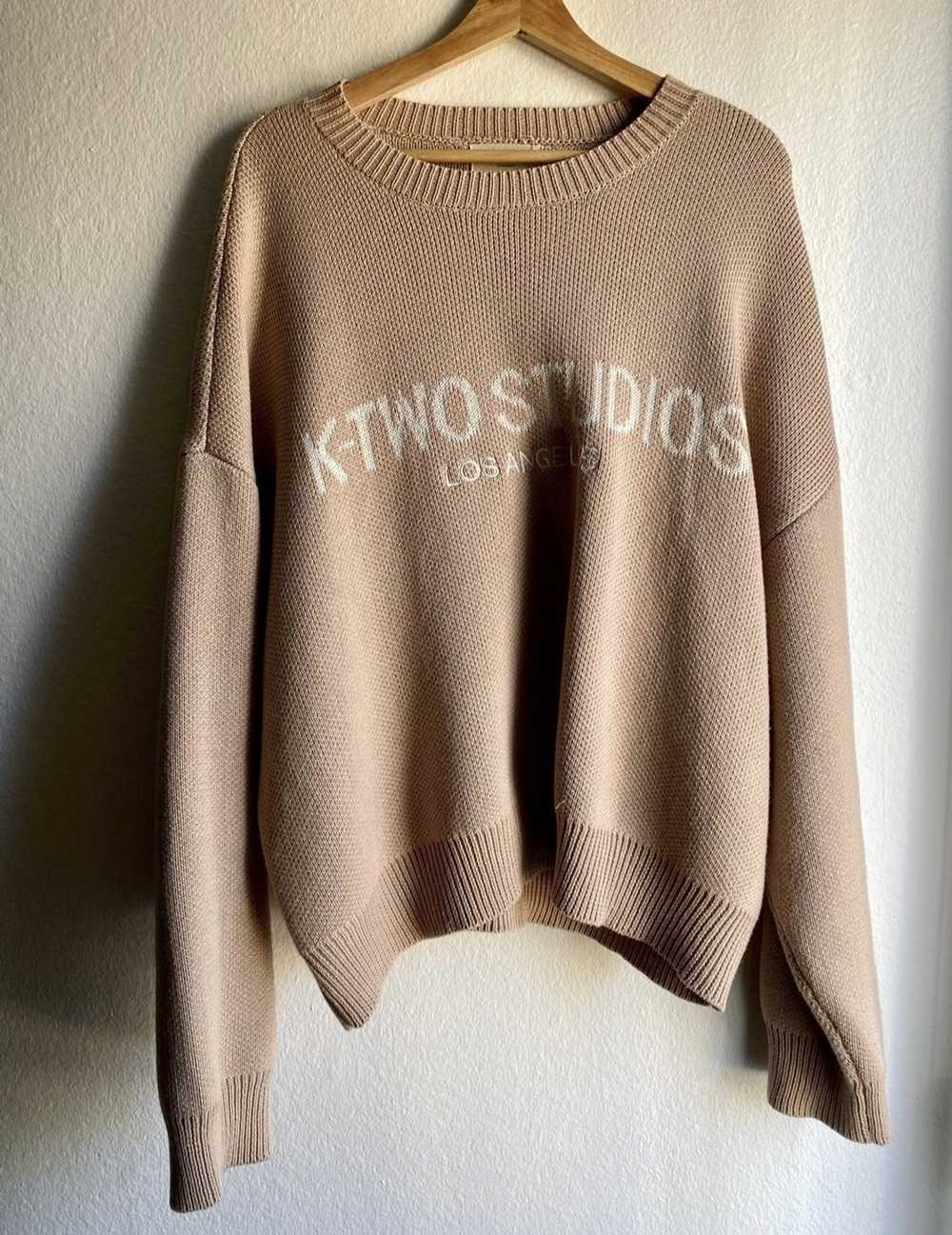 Streetwear K-TWO KNIT SWEATER “BROWN” - image 1