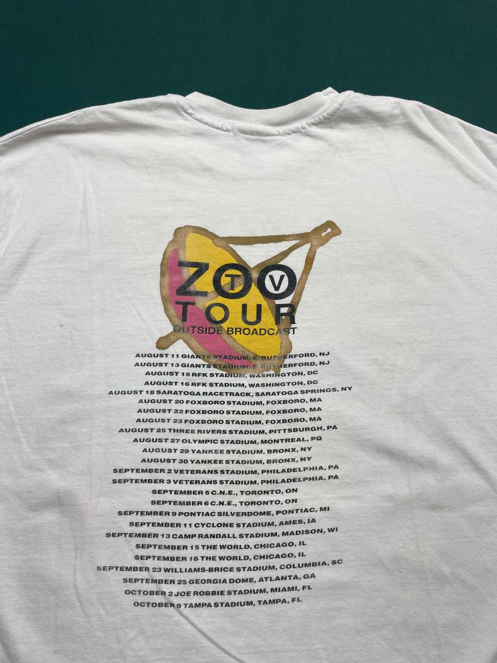 Band Tees × Vintage Vintage U2 Zoo TV Tour T-shir… - image 3