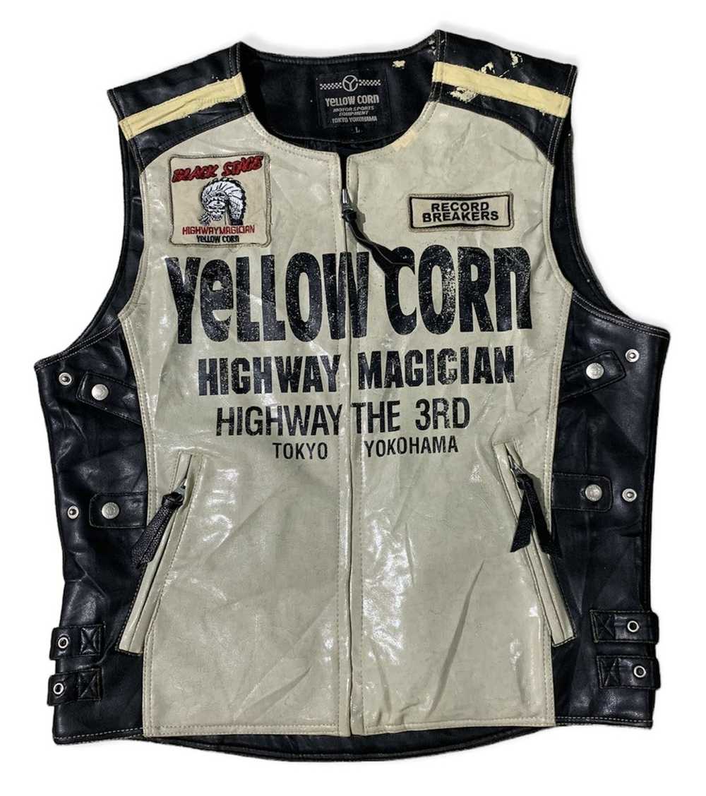 Leather Jacket (J15) yellow corn motor sport equi… - image 1