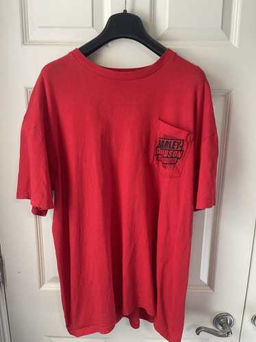 Harley Davidson Harley Davidson red pocket tee