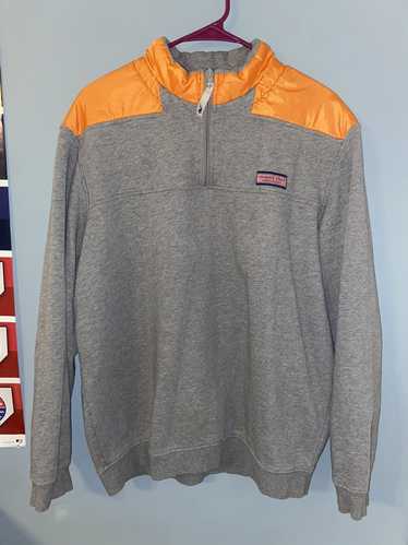 Vineyard Vines Grey & Orange Vineyard Vines 1/4 Zi