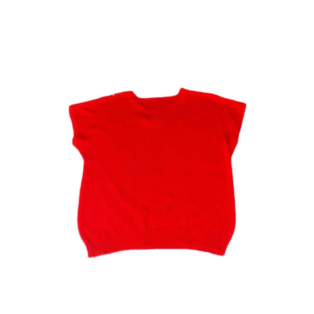 Vintage Vintage Red Bedazzled Petite Short Sleeve… - image 5