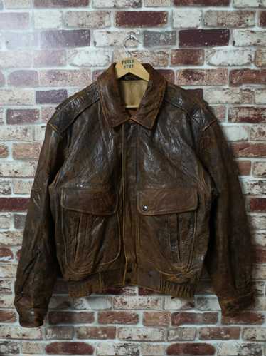 Aero Leather × Leather Jacket × Vintage SKELLY AER