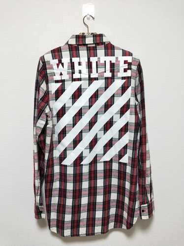 Off-White Diagonals Check Button Up Shirt - image 1