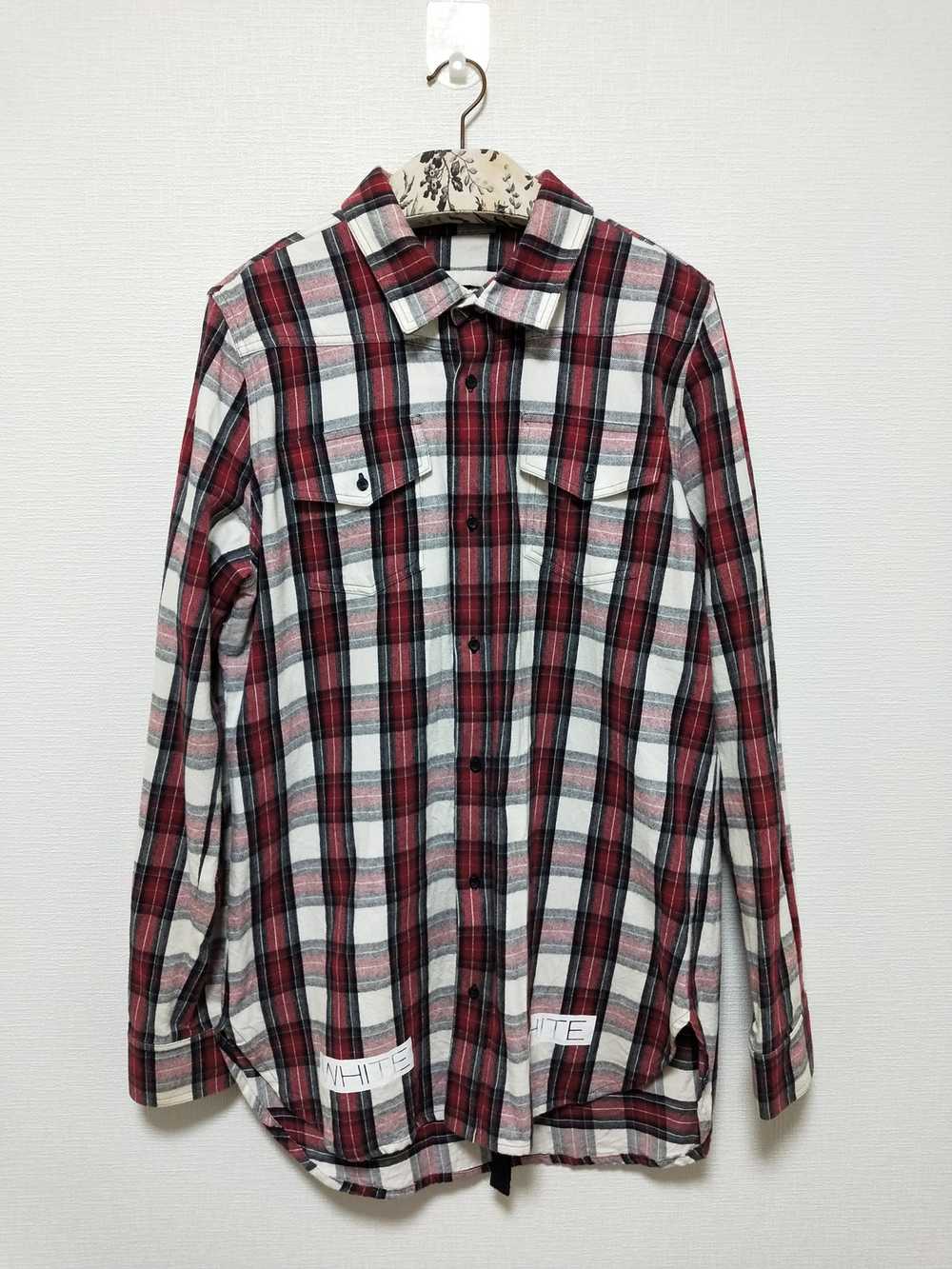 Off-White Diagonals Check Button Up Shirt - image 2