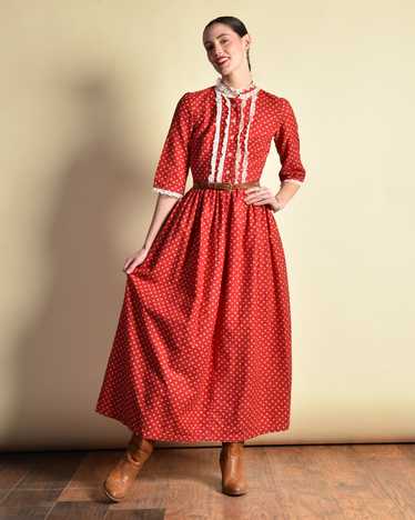 Lucinda 1940s Cotton Prairie Dress - image 1