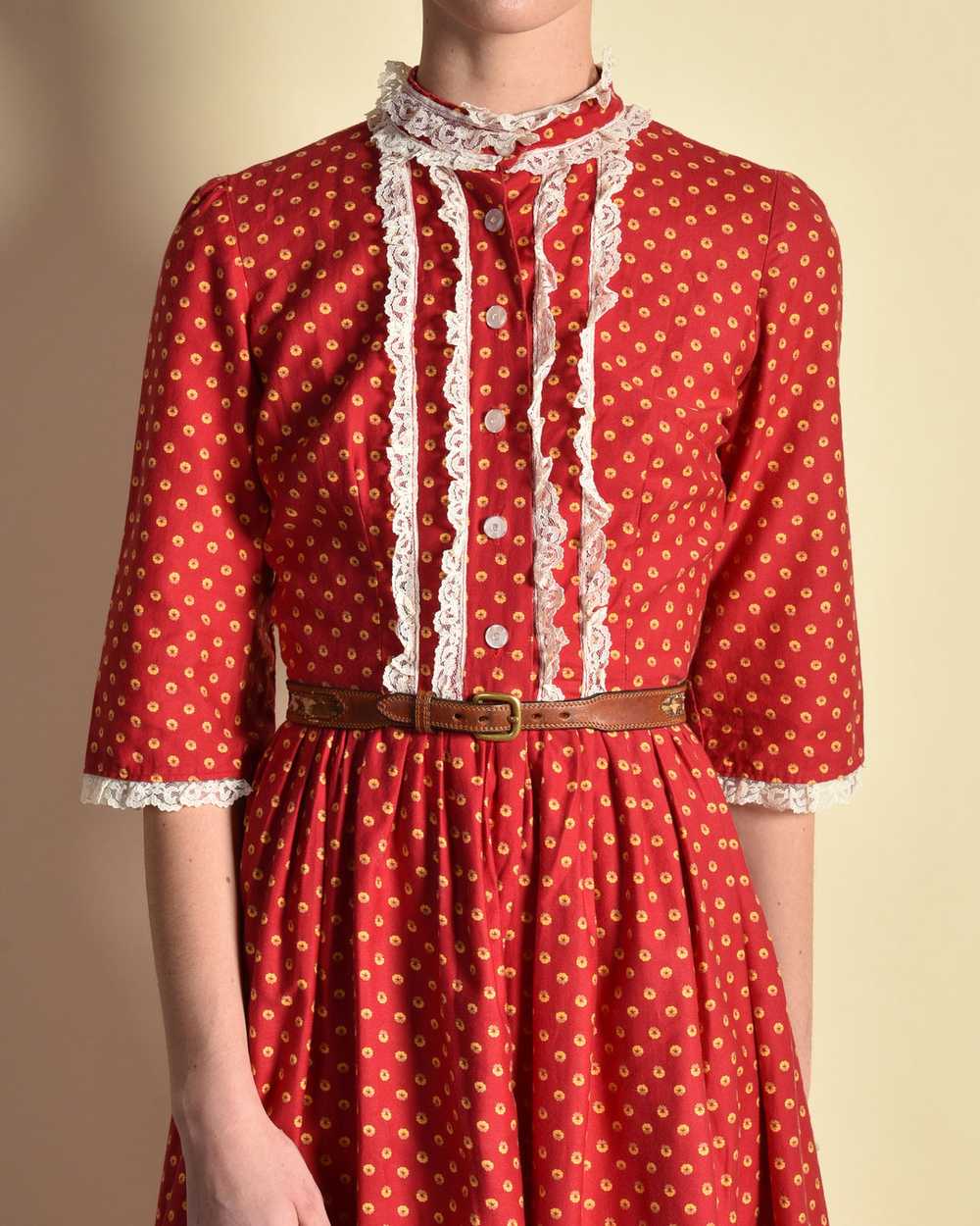 Lucinda 1940s Cotton Prairie Dress - image 2