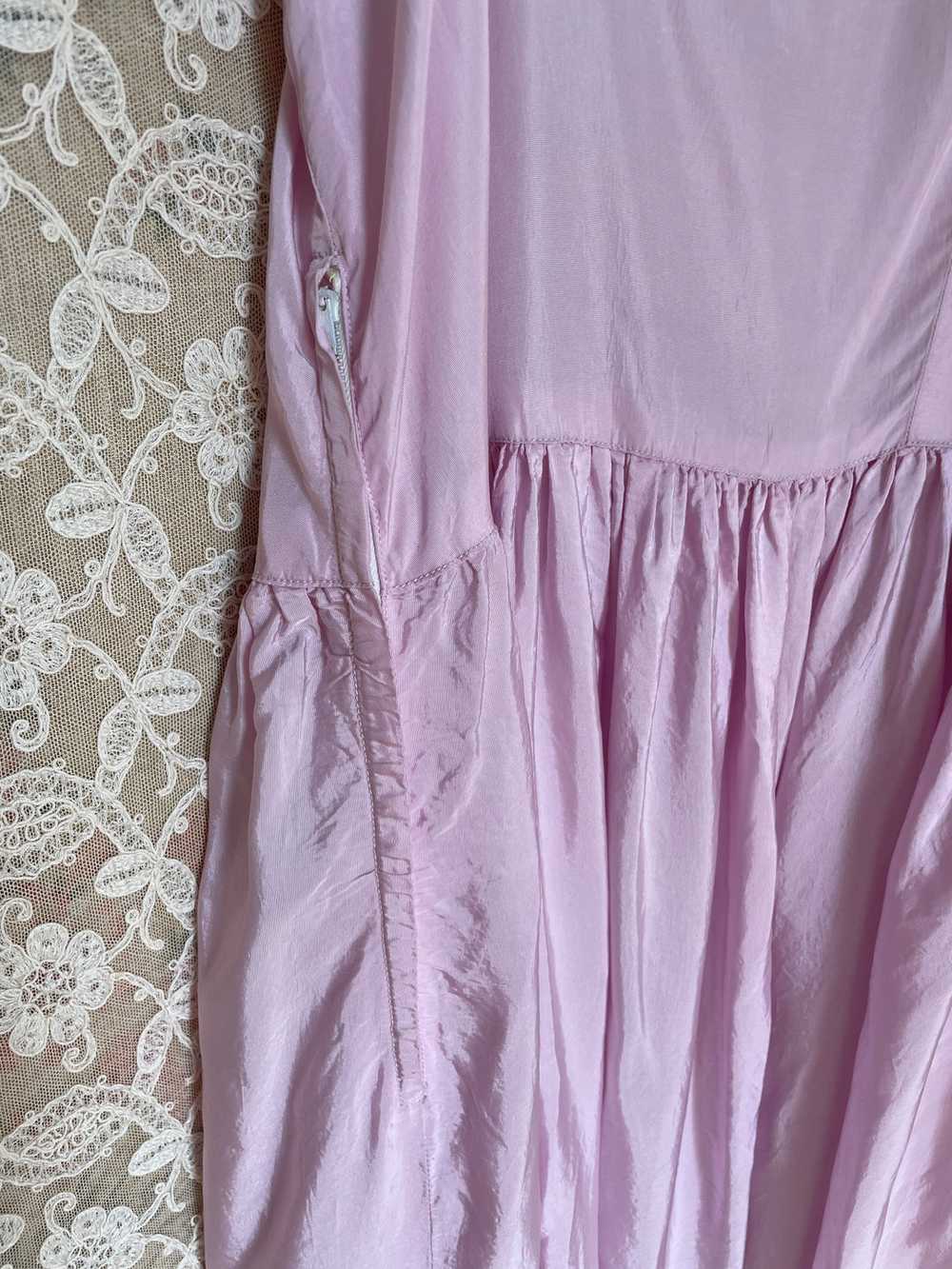 1970s Lilac Mauve Purple Day Dress - image 7