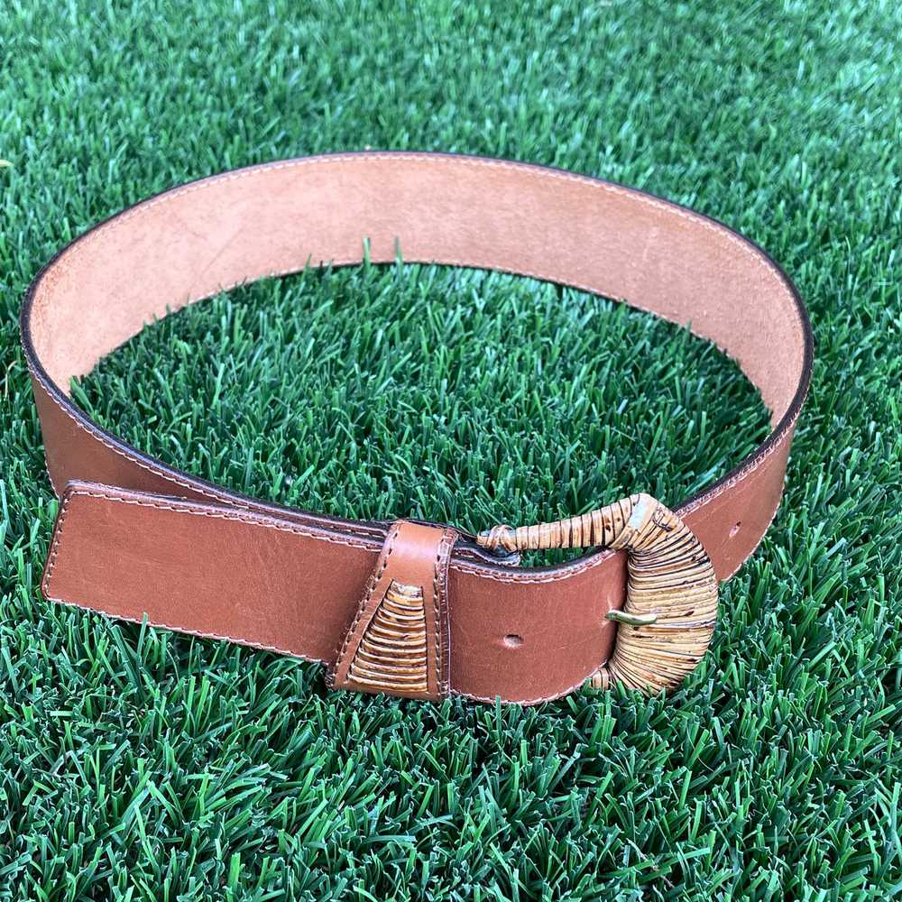 1980s Italian Leather Belt - image 1