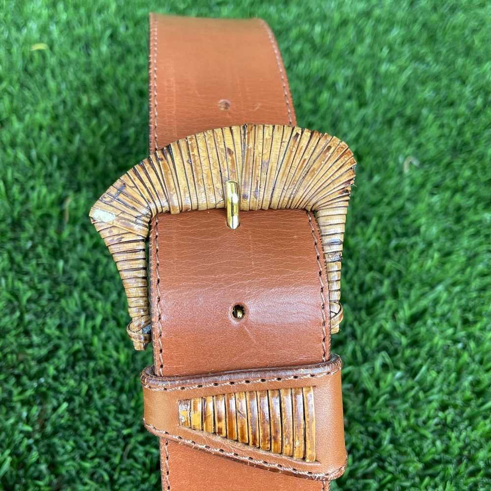 1980s Italian Leather Belt - image 2