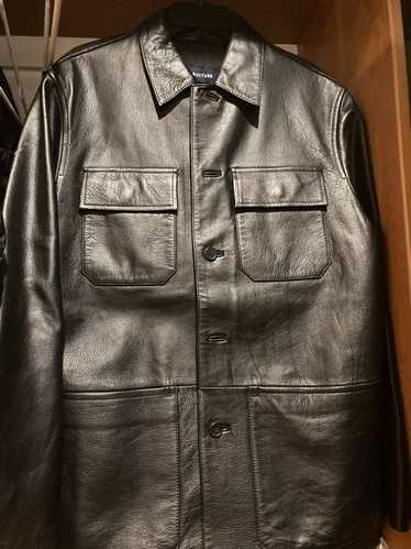 Structure Black genuine leather jacket