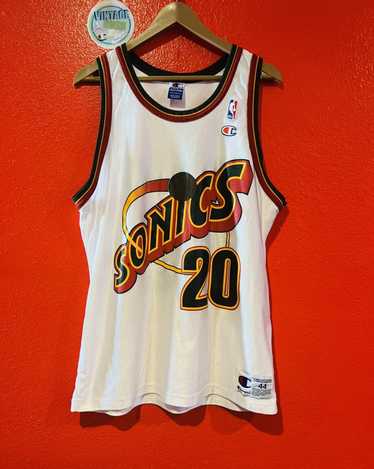 Vintage Champion Miami Heat #1 Blank No Name Black Basketball Jersey 44  Large