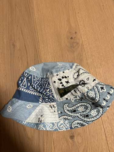 Samurai Bucket Hat - Patchwork Denim Bandana Lilac – Natashia.