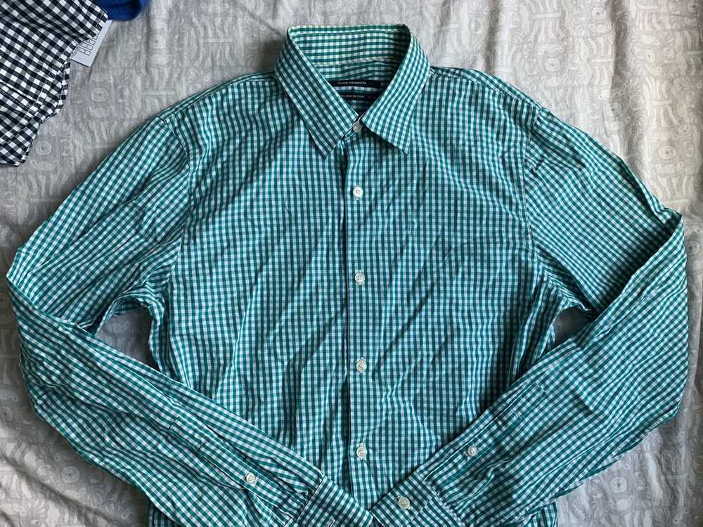 Club Monaco Club Monaco Green Plaid Shirt medium … - image 2